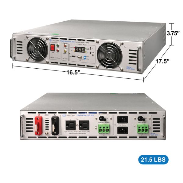Load image into Gallery viewer, Aims 3000 Watt NEGATIVE 48 Volt Rack Mount Inverter To 120 Volt AC – 2U (-48V) PRM3KWN48120S