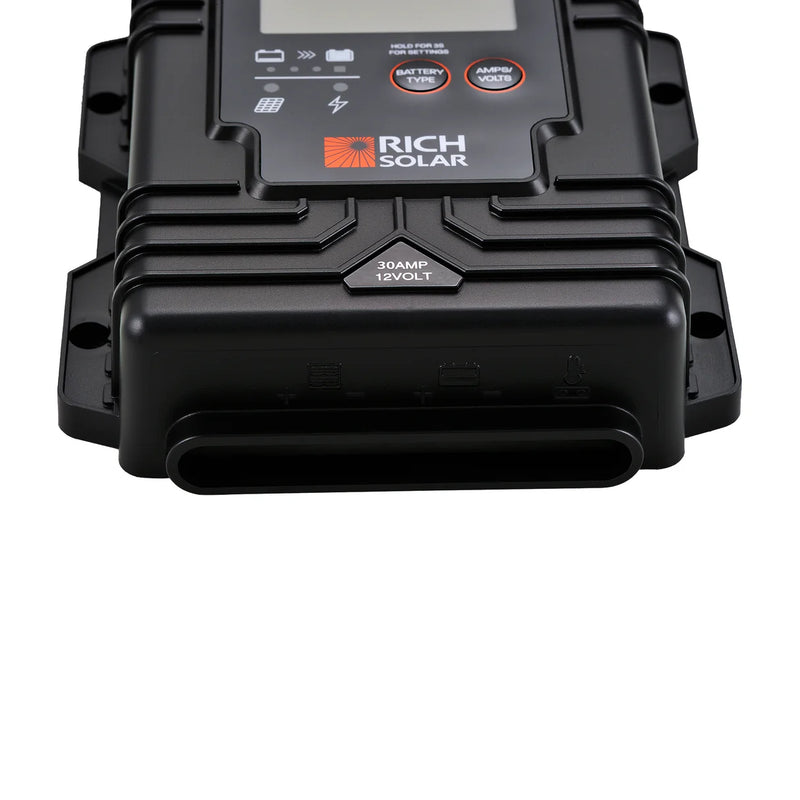Load image into Gallery viewer, Rich Solar BRAVO Waterproof 30 | 30 Amp Waterproof PWM Solar Charge Controller | Waterproof 30A 12V PWM Controller for RVs, Trailers, Campers, Vans, Boats, Off-Grid | #1 Waterproof Solar Controller RS-PWM30WP