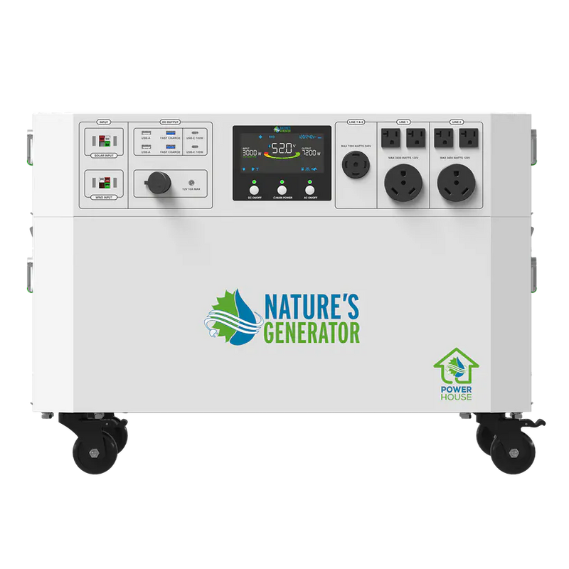 Load image into Gallery viewer, Nature's Generator Powerhouse V2 Solar + 2X 410W Solar Panel+ 350W Wind Turbine NGPHAUW