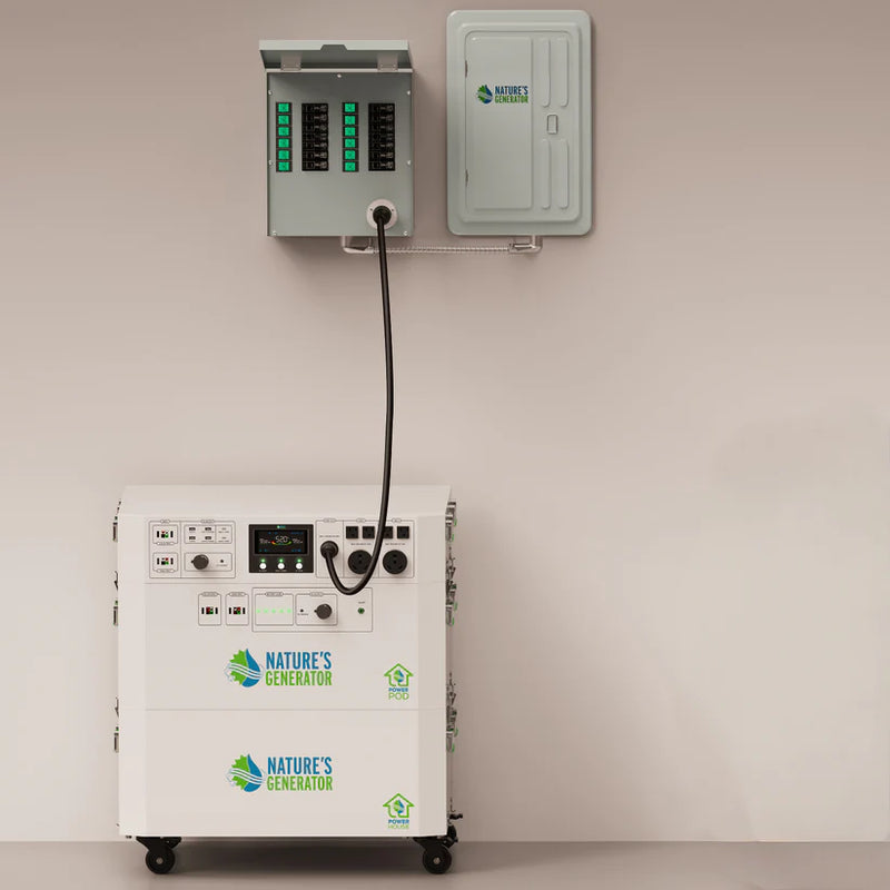 Load image into Gallery viewer, Nature's Generator Powerhouse V2 Solar Generator + Power Pod + 4X 410W Rigid Panel + Transfer Switch NGPHPTP