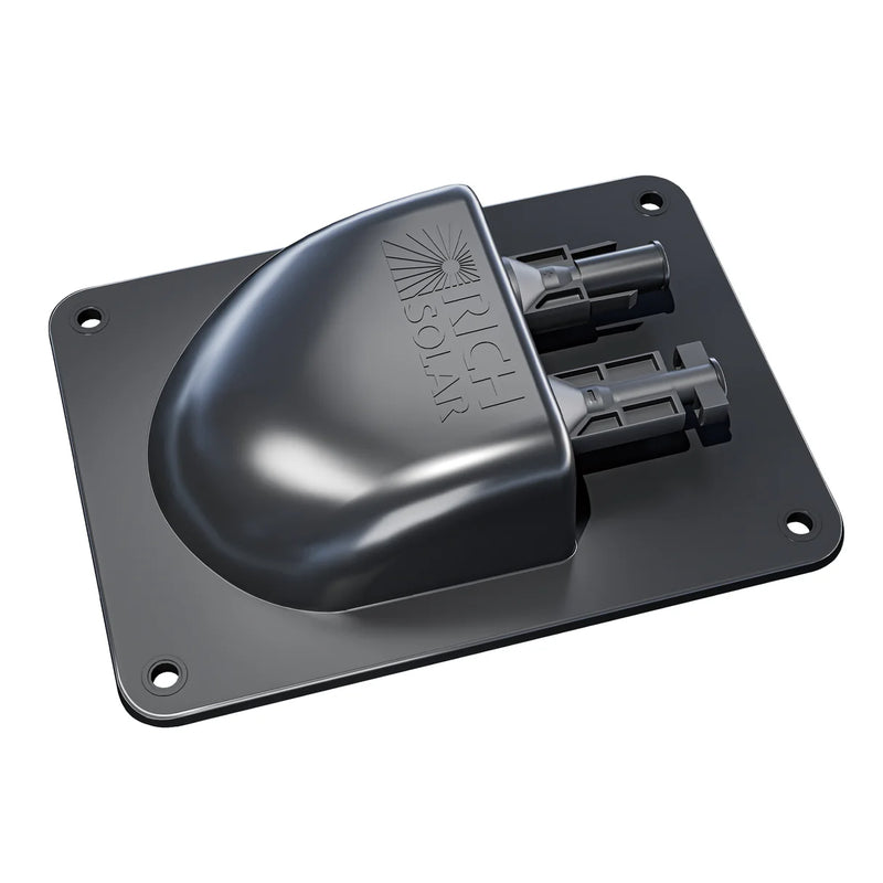 Load image into Gallery viewer, Rich Solar Cable Entry Plate | IP68 Waterproof Polypropylene Housing with UL Certified 1FT 10AWG Wires and Solar Connectors | Easy to Install RS-G04