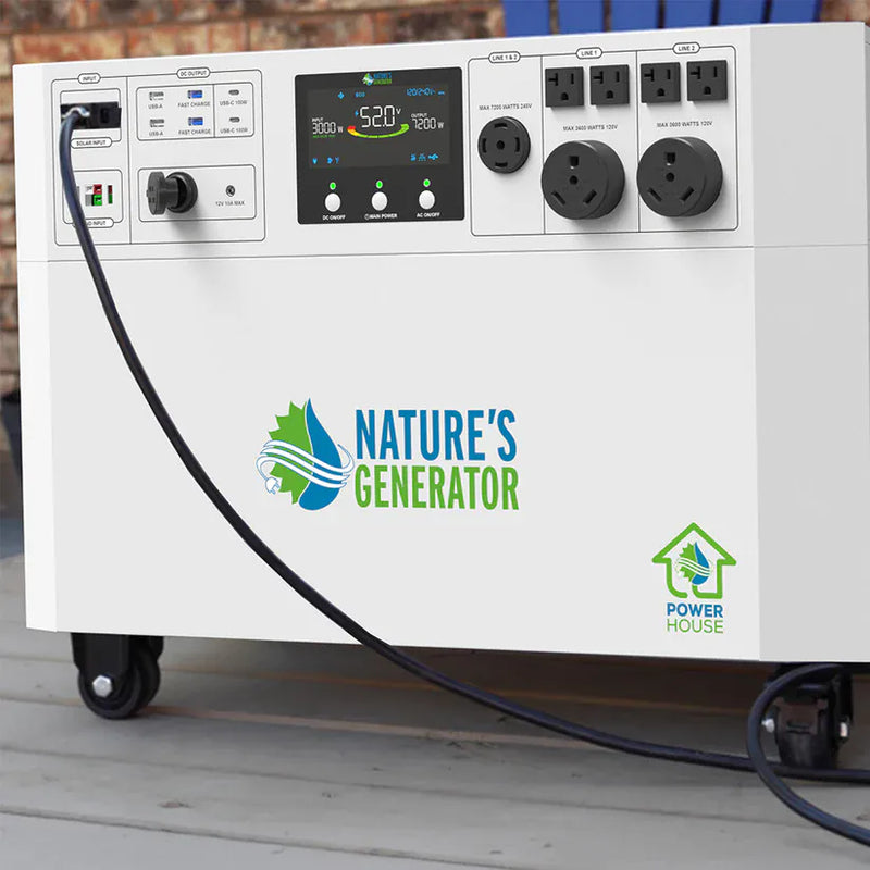 Load image into Gallery viewer, Nature's Generator Powerhouse V2 Solar + 2X 410W Solar Panel+ 350W Wind Turbine NGPHAUW
