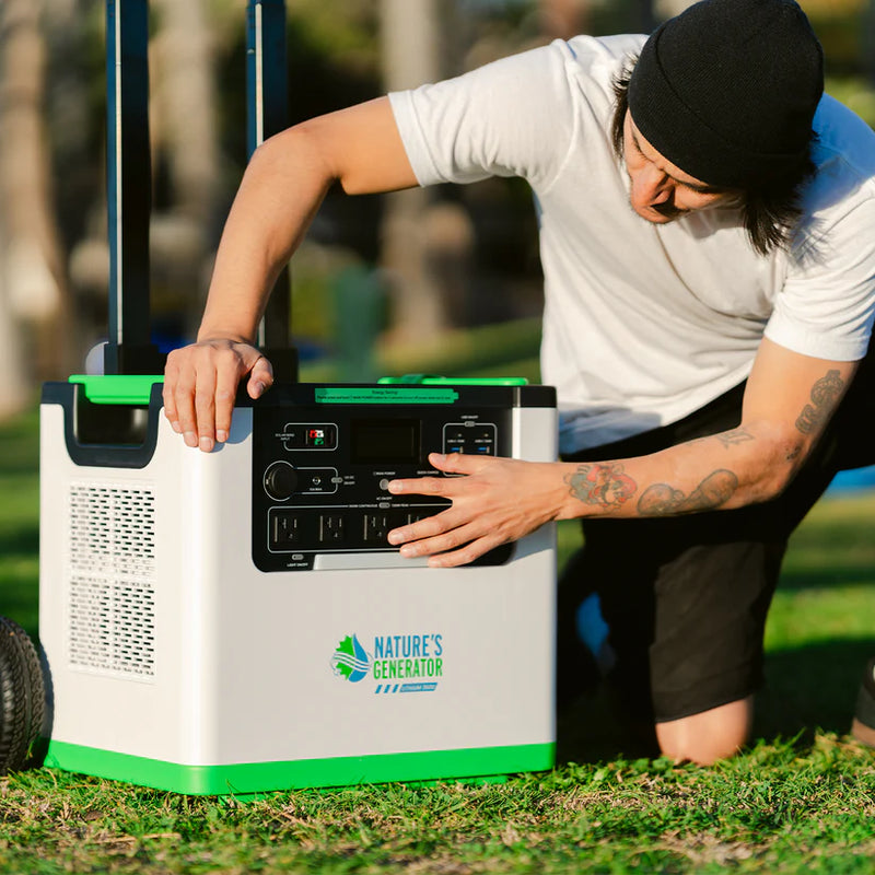 Load image into Gallery viewer, Nature's Generator Lithium 3600 Solar Generator + Power Pod + 4X 410W Solar Panel + Transfer Switch NGL36PTPRP