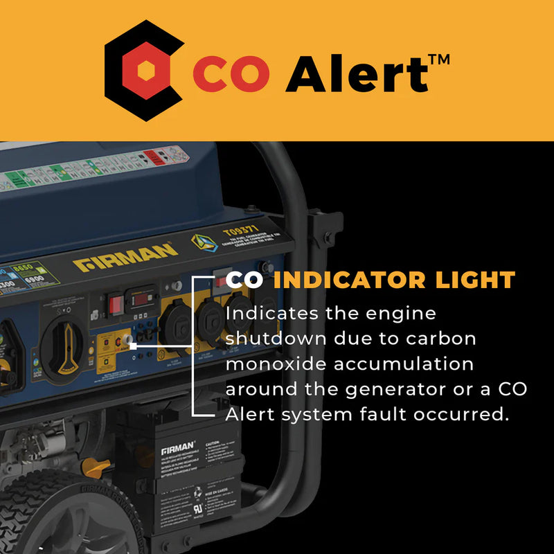 Load image into Gallery viewer, Firman Tri Fuel Portable Generator 11600W Electric Start 120V/240V with CO alert t09371