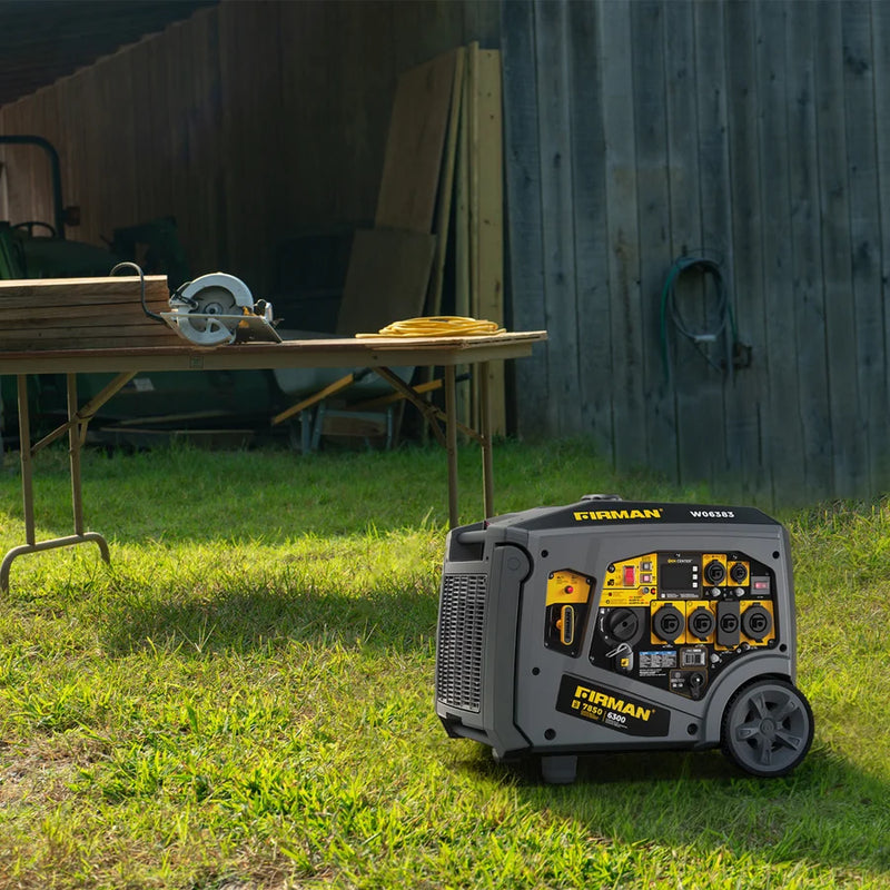 Load image into Gallery viewer, Firman Gas Inverter Portable Generator 7850/6300 Watt Remote Start 120/240V CO Alert w06383
