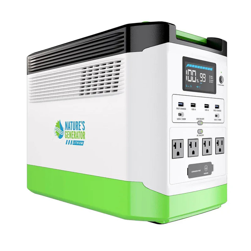 Load image into Gallery viewer, Nature's Generator Lithium 1800 Solar Generator+ 200W Folding Panel NGLGNAUF
