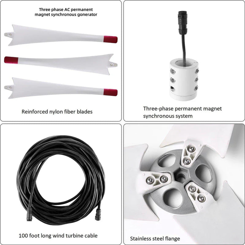 Load image into Gallery viewer, Nature's Generator 350W Wind Turbine NGPHWT