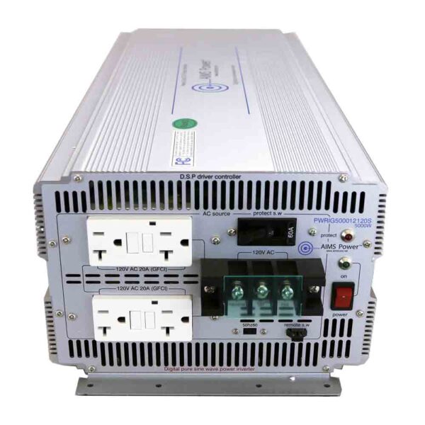 Load image into Gallery viewer, AIMS 5000 Watt Pure Sine Inverter – 24 Volt 50/60 Hz Industrial PWRIG500024120S