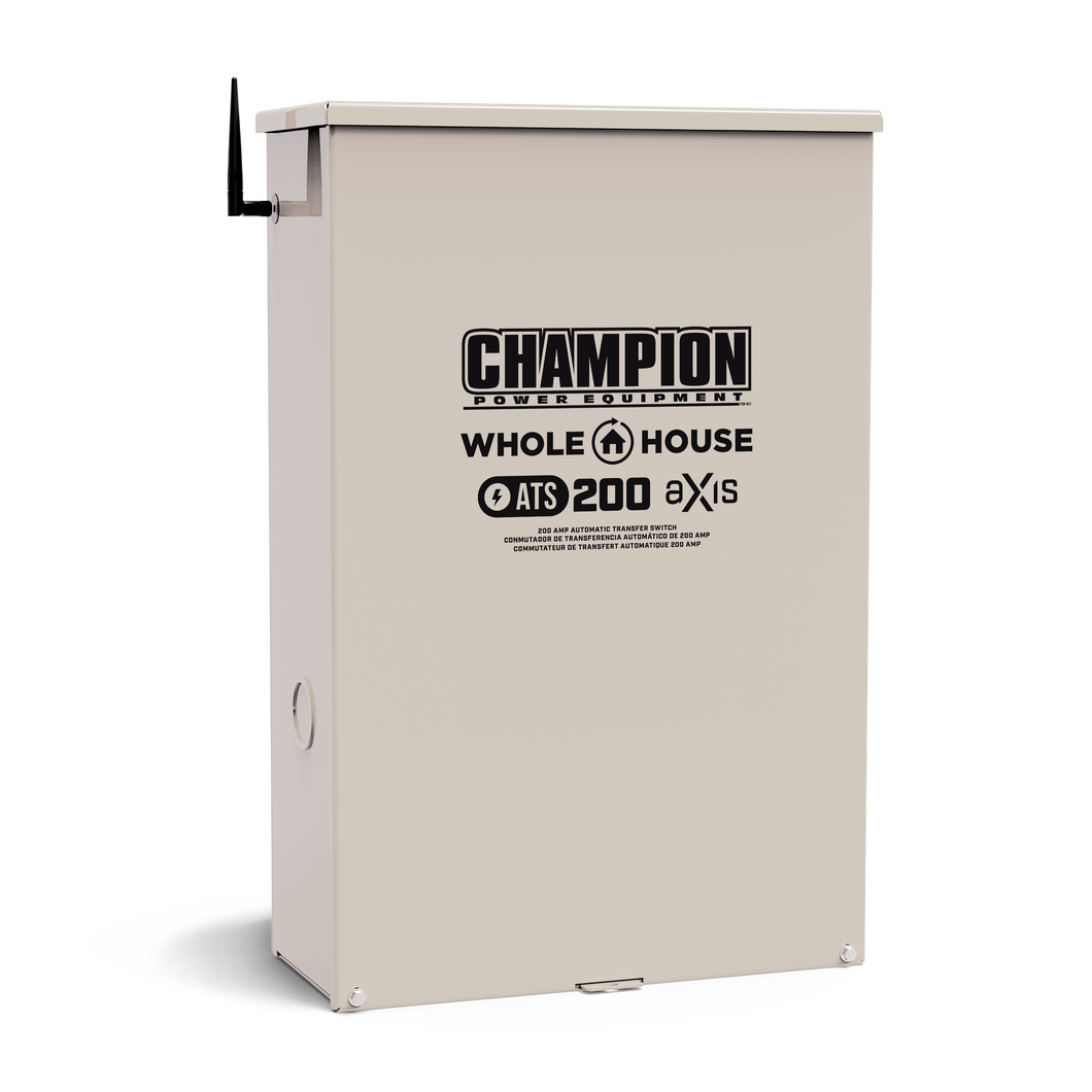 Champion aXis 200A Whole House Automatic Transfer Switch (ATS) with Power Line Carrier Technology (200 Amp, Service Entry, NEMA 3R) 102006 - Champion Backup Generator Store