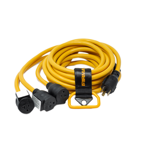 Firman 25' Heavy Duty L5-30P to (3) 5-20R Power Cord With Storage Strap - Firman Backup Generator Store