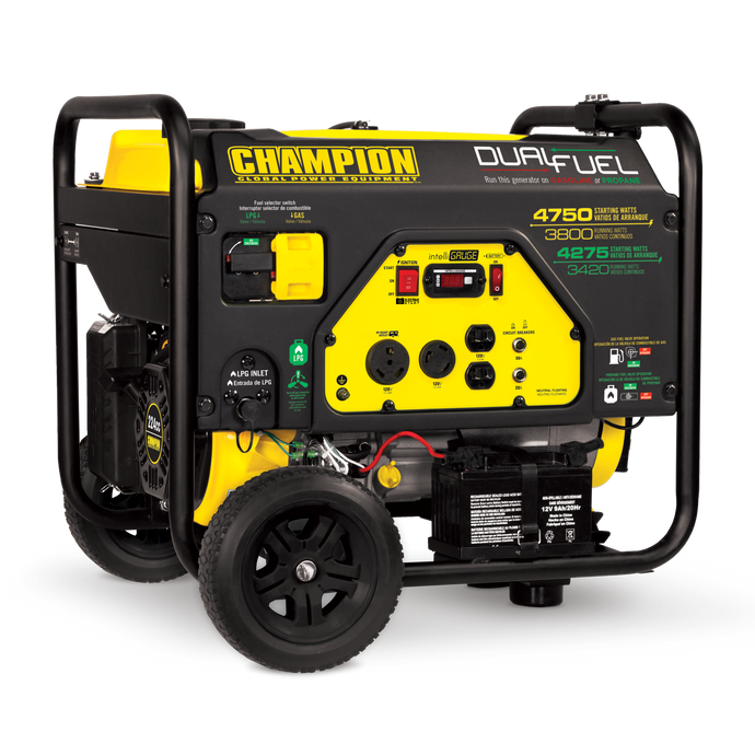 Champion 3500-Watt Dual Fuel Portable Generator with Electric Start 200966 - Champion Backup Generator Store
