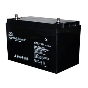 Aims AGM 12 volt 100 Ah Deep Cycle Heavy Duty Battery - Aims Backup Generator Store