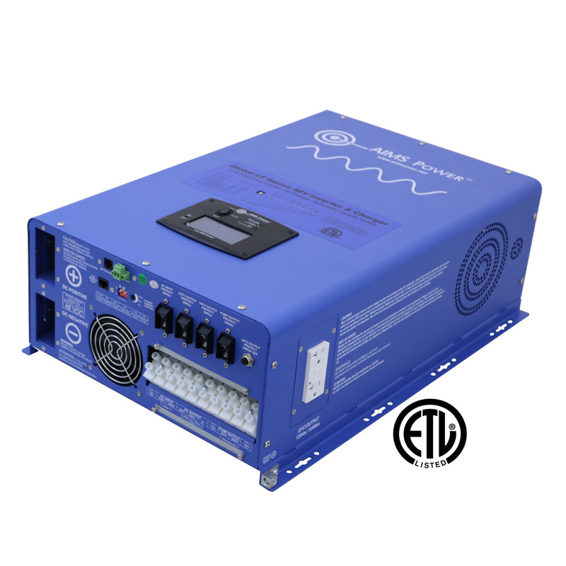 Load image into Gallery viewer, Aims 8000 Watt Pure Sine Inverter Charger 48Vdc/240Vac Input & 120/240Vac Split Phase Outlet ETL listed to UL 1741 - Aims Backup Generator Store