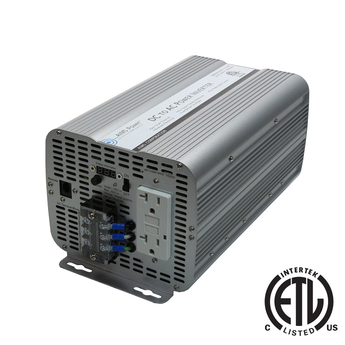 Aims 2000 Watt Power Inverter GFCI ETL Listed Conforms to UL458 Standards - Aims Backup Generator Store