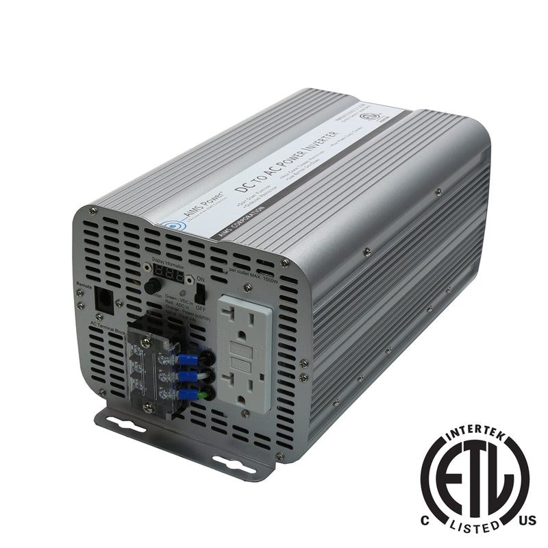 Load image into Gallery viewer, Aims 2000 Watt Power Inverter GFCI ETL Listed Conforms to UL458 Standards - Aims Backup Generator Store