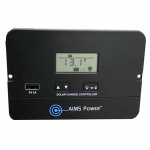 Aims Flush Mount 10 Amp Solar Charge Controller PWM 12/24 - Aims Backup Generator Store