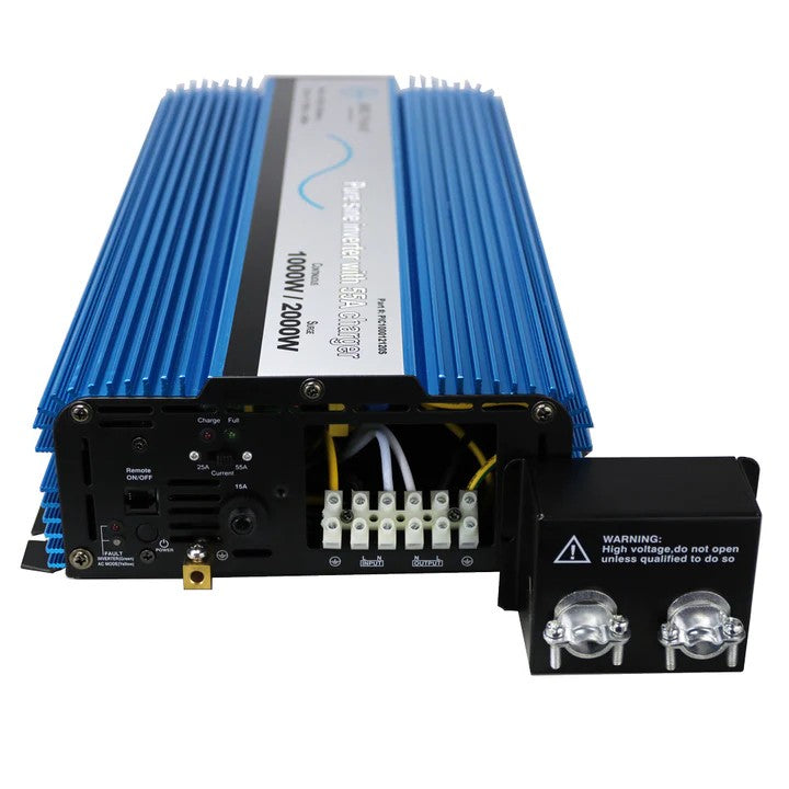 Load image into Gallery viewer, 1000 Watt Pure Sine Inverter Charger 25/55A Hardwire Only - Aims Backup Generator Store