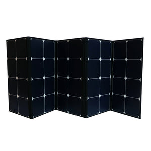 Aims 130 Watt Portable Foldable Solar Panel pre-wired and Built in Carrying case Monocrystalline - Aims Backup Generator Store