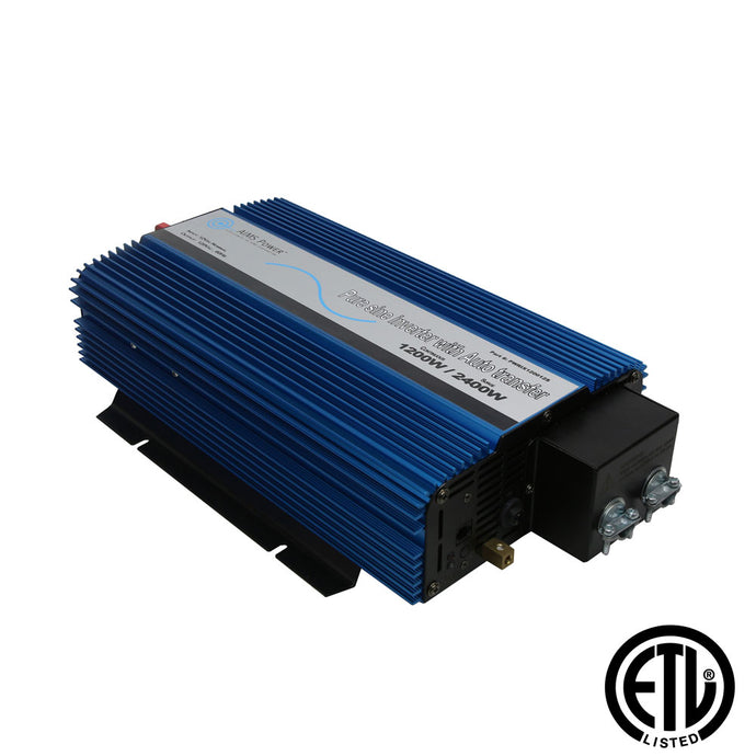Aims 1200 Pure Sine Inverter with Transfer Switch - ETL Listed Conforms to UL458 Standards Hardwire Only - Aims Backup Generator Store