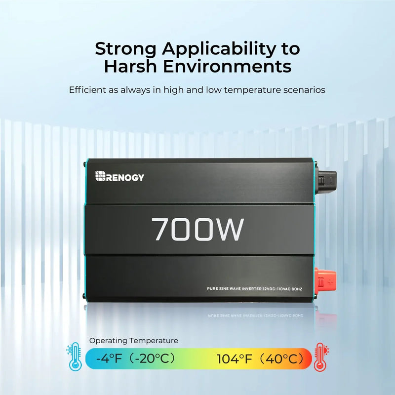 Load image into Gallery viewer, Renogy 700W 12V Pure Sine Wave Inverter RNG-INVT-700-12V-P2-G2-US
