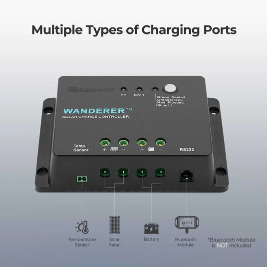 Renogy Wanderer Li 30A PWM Charge Controller RNG-CTRL-WND30-Li-G1-US