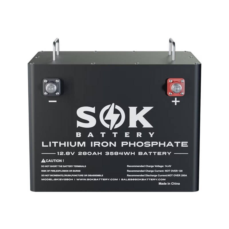 Load image into Gallery viewer, SOK 280Ah Battery, Built-in heater and Bluetooth, Best for RV or Marine SK12V280H
