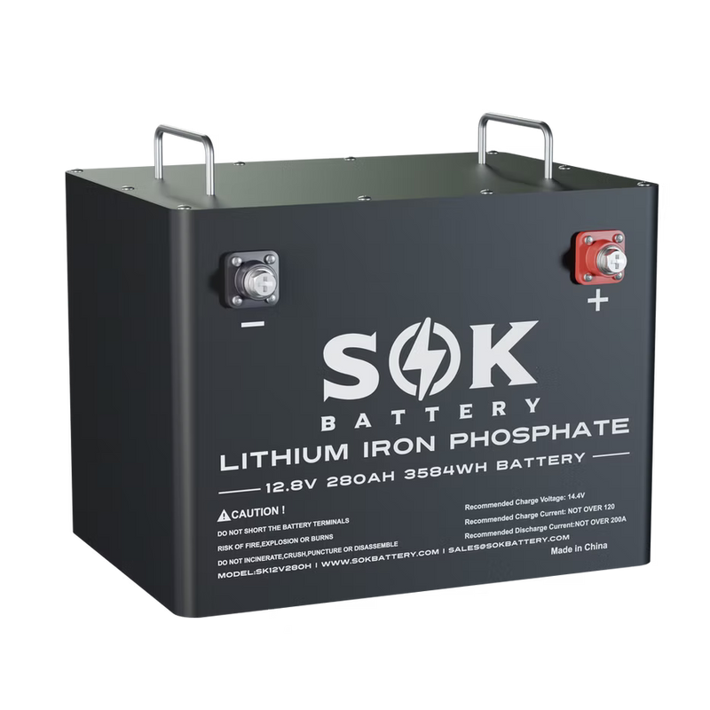Load image into Gallery viewer, SOK 280Ah Battery, Built-in heater and Bluetooth, Best for RV or Marine SK12V280H
