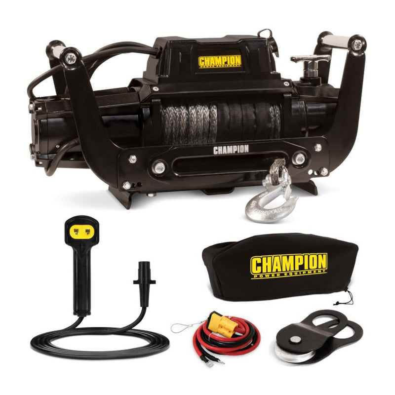 Load image into Gallery viewer, Champion 12,000-lb. Synthetic Winch Kit 100427 - Backup Generator Store
