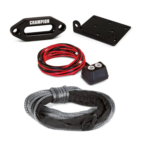 Champion 3500-lb. Synthetic Winch Kit 100428