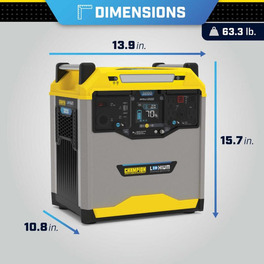 Champion  3276 Wh Li-ion Power Station 100593 - Backup Generator Store