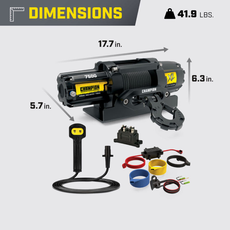 Load image into Gallery viewer, Champion   7500 lb. Synthetic Winch Kit 100724 - Backup Generator Store
