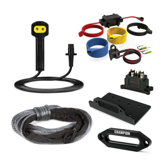 Champion   7500 lb. Synthetic Winch Kit 100724 - Backup Generator Store