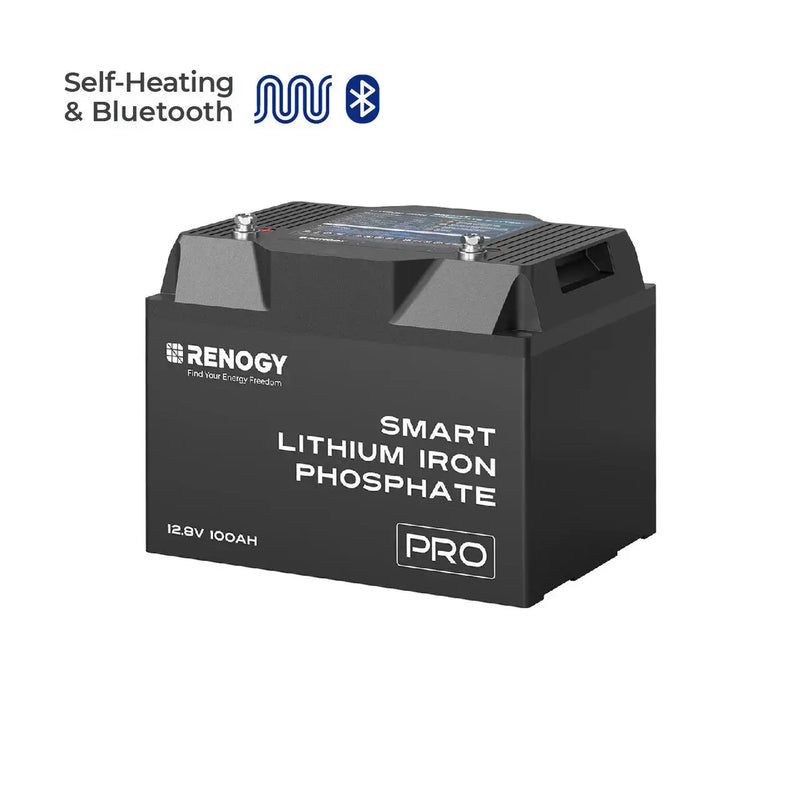 Load image into Gallery viewer, Renogy 12V 100Ah Smart Lithium Iron Phosphate Battery w/Bluetooth &amp; Self-heating Function | Pro Series RBT12100LFP-BT-G1-US
