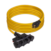 Load image into Gallery viewer, Firman 25ft Heavy Duty L14-30P to (4) 5-20R Power Cord With Storage Strap 1120
