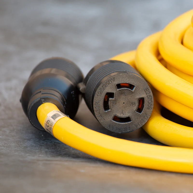 Load image into Gallery viewer, Firman 25ft Heavy Duty L14-30P to L14-30R Power Cord Extension With Storage Strap 1130
