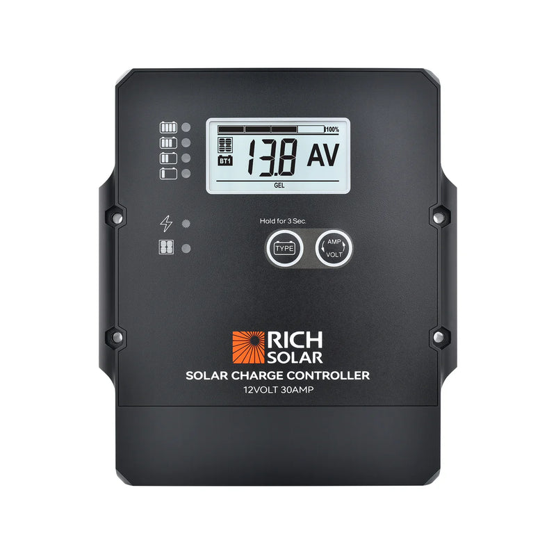Load image into Gallery viewer, Rich Solar 30 Amp PWM Solar Charge Controller | 12V 30A PWM Controller for RVs, Trailers, Campers, Vans, Boats, Off-Grid | Top Rated RS-PWM30F
