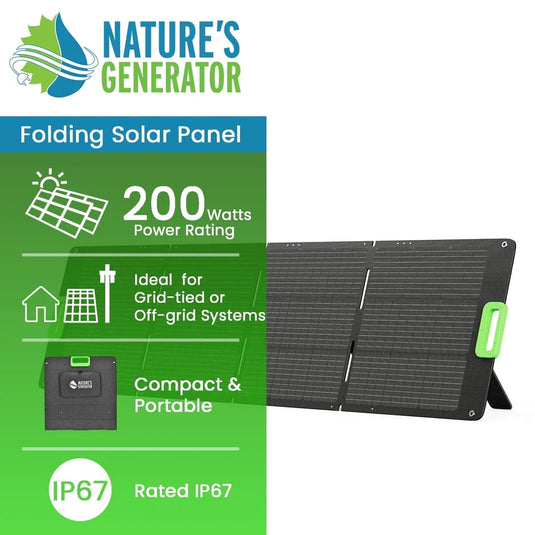 Nature's Generator 200W Folding Solar Panel NG200FPNL