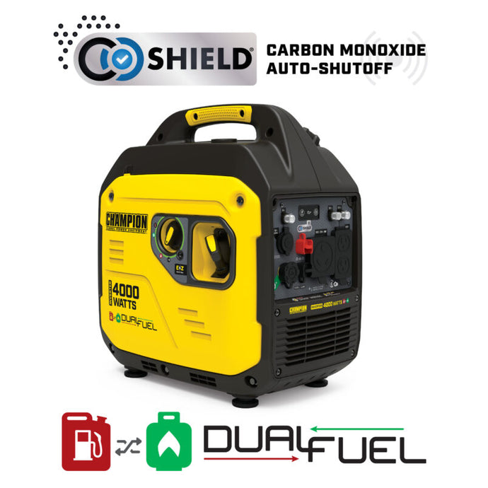 Champion 4000W Dual Fuel Inverter with CO Shield®  201050