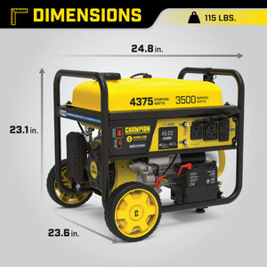 Champion 3500 watt Wireless start generator with CO Shield  201181