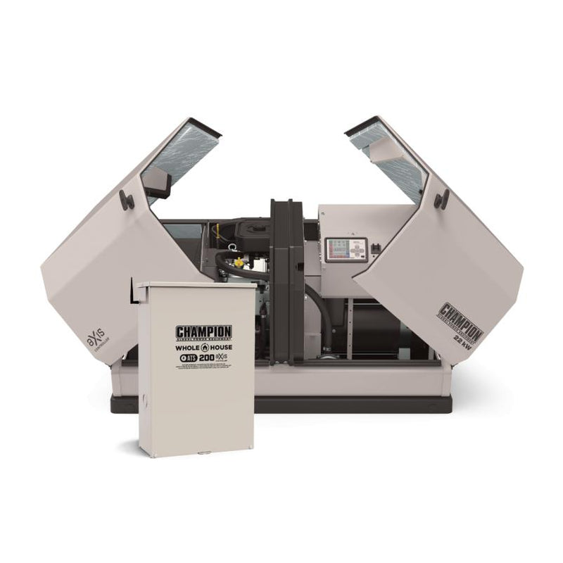 Load image into Gallery viewer, Champion 22 kW Whole House Home Standby Generator and 150A Switch with aXis Technology  201378 - Backup Generator Store
