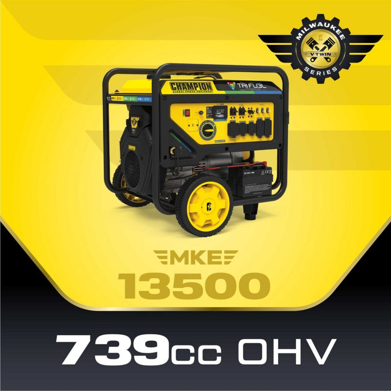 Load image into Gallery viewer, Champion 13,500W Electric Start Tri Fuel Generator with CO Shield #201241
