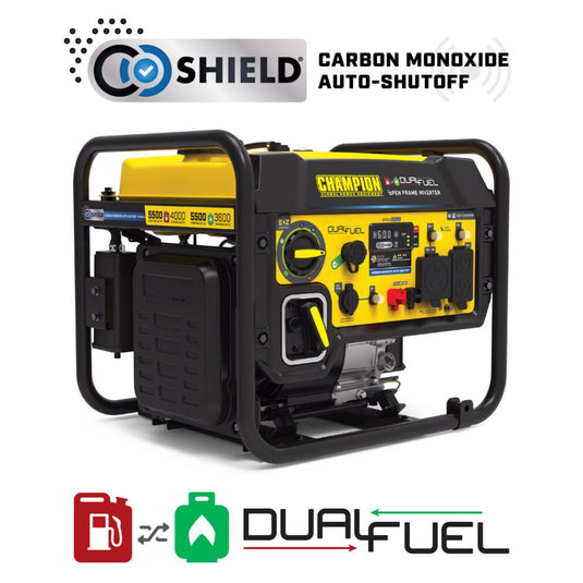 Champion 5500W Dual Fuel Open Frame Inverter (CARB) 201254