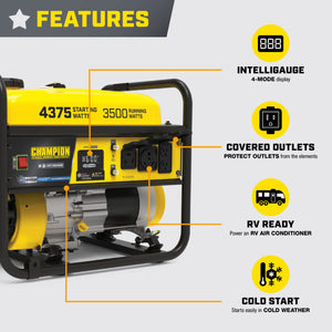 Champion 3500W Generator with CO Shield®  201286