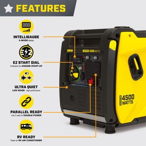 Champion 4500W Wireless Start Inverter with CO Shield®  201324