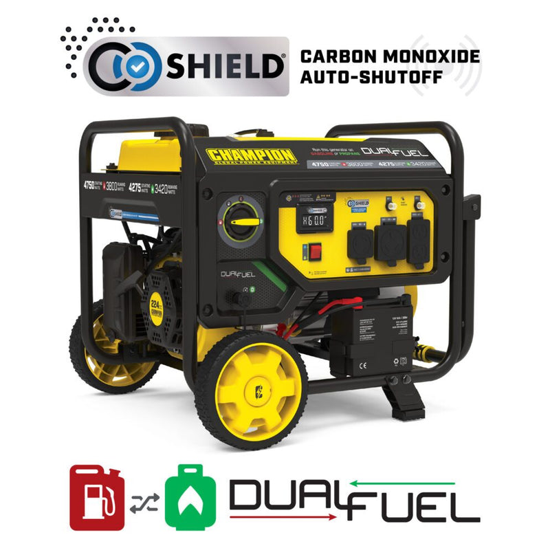 Load image into Gallery viewer, Champion 3800W Electric Start Dual Fuel Generator (CARB) 201393

