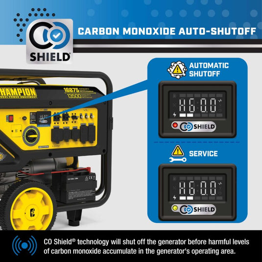 Champion 13,500W Electric Start Generator with CO Shield® 201414 - Backup Generator Store