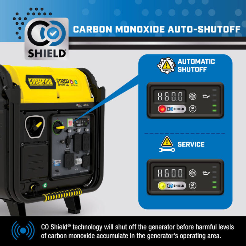 Load image into Gallery viewer, Champion 11,000W Electric Start Dual Fuel Inverter Generator with CO Shield®  201417 - Backup Generator Store
