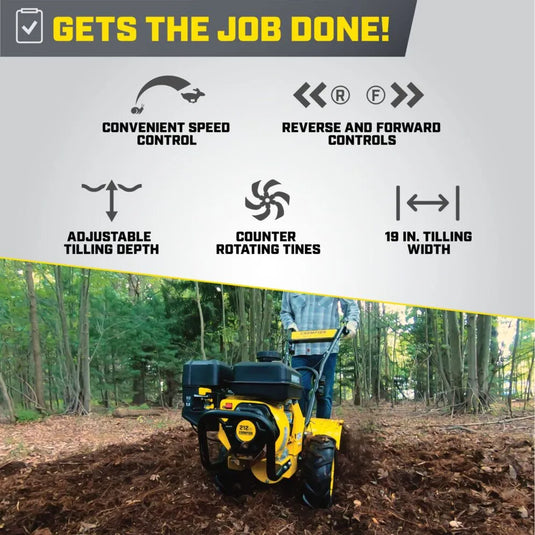 Champion 19 in. Rear Tine Tiller 201464