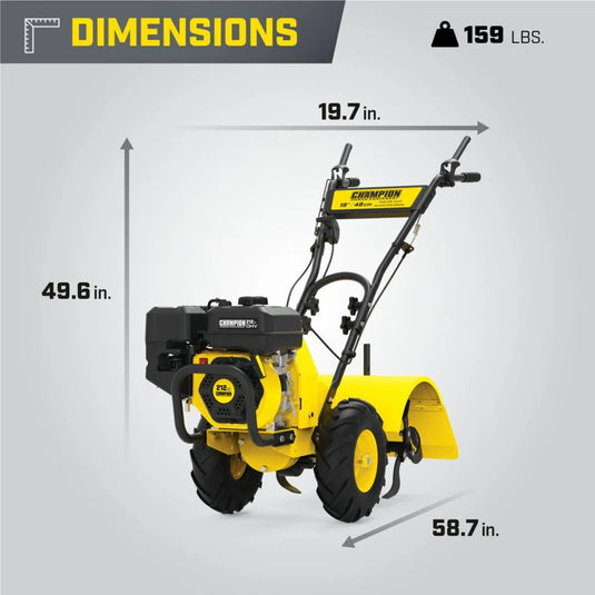 Champion 19 in. Rear Tine Tiller 201464