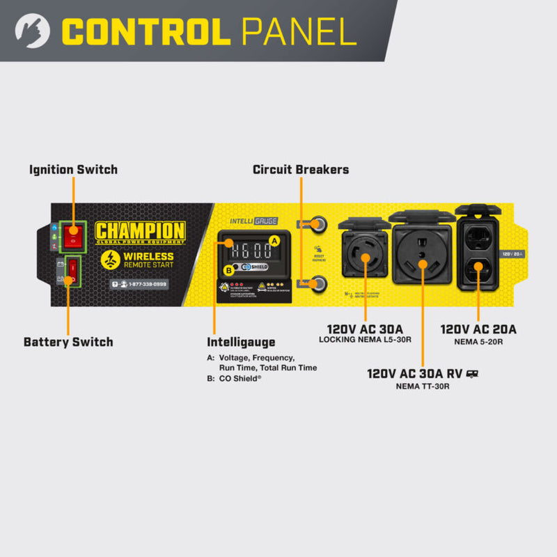 Load image into Gallery viewer, Champion 3500W Wireless Start Generator with CO Shield®  201489 - Backup Generator Store

